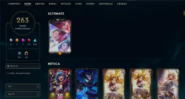 Diamante 4 com TODOS os champs e 263 Skins + 5 Prestigios