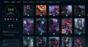 Diamante 4 com TODOS os champs e 263 Skins + 5 Prestigios