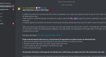 WHITELIST CIDADE ALTA VALLEY
