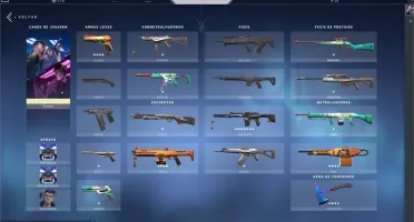Conta Valorant, R$90 em skins e PLAT 2
