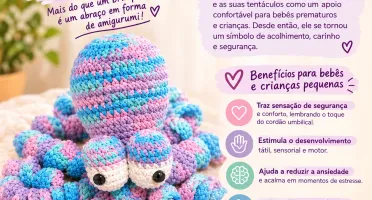 Polvo Unicórnio Amigurumi