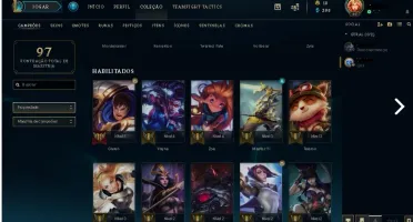 CONTA DE LOL BRONZE 2 COM 4 SKINS 1 SKIN LENDARIA