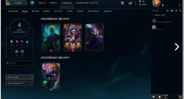 CONTA DE LOL BRONZE 2 COM 4 SKINS 1 SKIN LENDARIA
