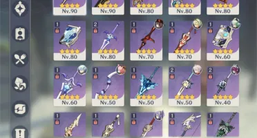 Ar55. Zhongli, kazuha, venti, hutao, armas do passe