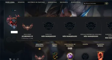 Conta bronze 4 com TODOS os champs e 132 Skins + 8 Prestigio