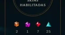 Conta lol 101 skins, diamante 4 na season 8. Atual: plat 4