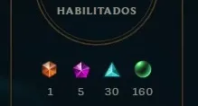 Conta lol 101 skins, diamante 4 na season 8. Atual: plat 4
