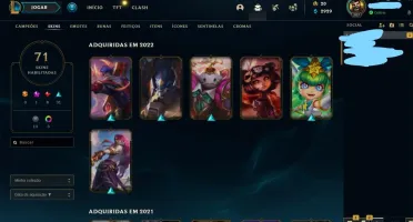Conta LoL Platina 4 com MMR bom