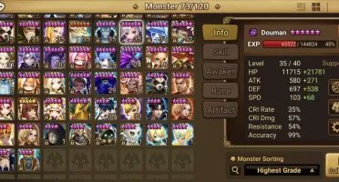 Summoners War Global com Dyeus Douman Jaara Tiana Anavel