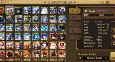 Summoners War Global com Dyeus Douman Jaara Tiana Anavel