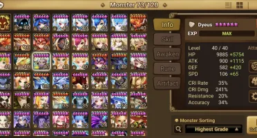 Summoners War Global com Dyeus Douman Jaara Tiana Anavel