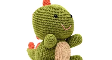 Dinossauro Verde em amigurumi