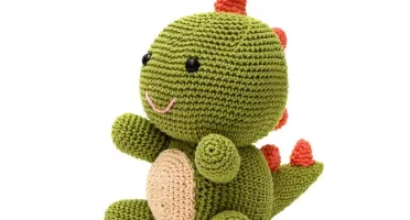 Dinossauro Verde em amigurumi