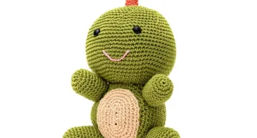 Dinossauro Verde em amigurumi