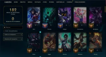Prata 3 com 100 Champs e 10 Skins