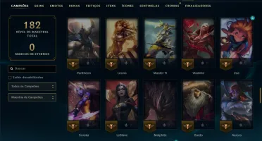 Prata 3 com 100 Champs e 10 Skins