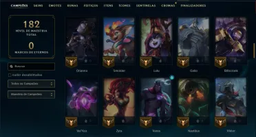 Prata 3 com 100 Champs e 10 Skins