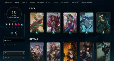 Prata 3 com 100 Champs e 10 Skins