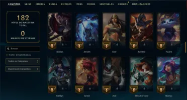 Prata 3 com 100 Champs e 10 Skins