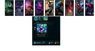 Conta de LOL 50 champs - 9 skins - 9 páginas de runas