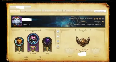 Conta de LOL 50 champs - 9 skins - 9 páginas de runas