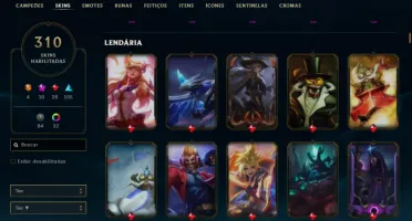 Conta Main Adc, Com 310 Skins Prestigio Do Ez