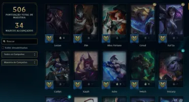 Conta Main Adc, Com 310 Skins Prestigio Do Ez