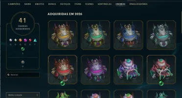 Conta Full LoL - 168 CH | 122 SKINS | HONRA 5 | 443K TK