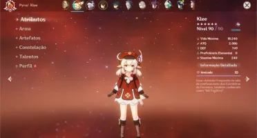 Conta Genshin AR 54 8 5* estrelas e 2 armas 5* estrelas