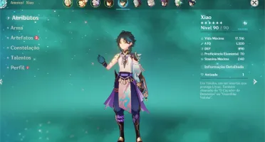 Conta Genshin AR 54 8 5* estrelas e 2 armas 5* estrelas