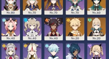 Conta Genshin AR 54 8 5* estrelas e 2 armas 5* estrelas
