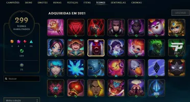 Conta lol platina 3 376 skins