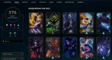 Conta lol platina 3 376 skins
