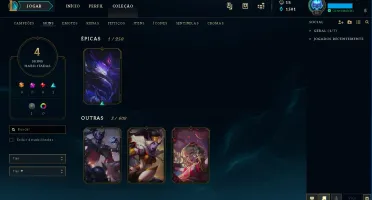 Conta lol Ouro 3 na s8
