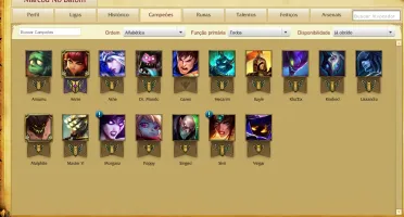 CONTA LOL 17HEROES/6SKINS/2PAG RUNA/6 ÍCONES/PRATA IV