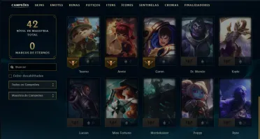 Unranked com 35 Champs e 50 Skins ( MONO ADC )