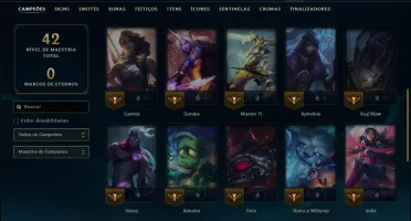 Unranked com 35 Champs e 50 Skins ( MONO ADC )