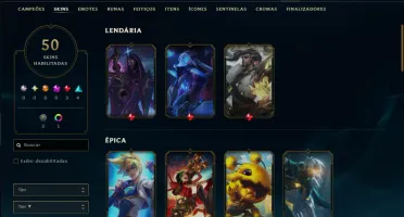 Unranked com 35 Champs e 50 Skins ( MONO ADC )