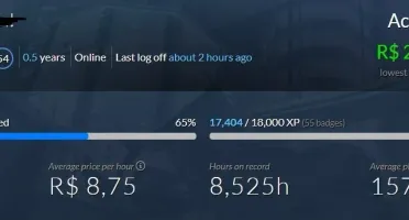 STEAM LVL 54 +300 rep, CSGO,GTAV MKX entre outros