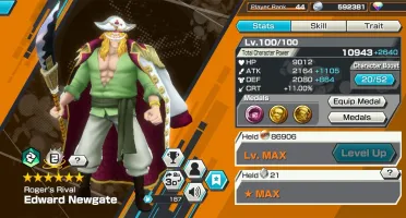 Conta One Piece Bounty Rush Rei Dos Piratas Roger lv100 Max