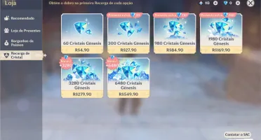 AR55 KLEE, XIAO,GANYU E MAIS 14 5* KAZUHA GARANTIDO 34/90