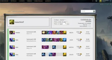 Contas League of Legends Gold com skin lendaria