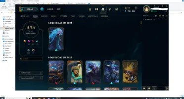 Conta De Lol Com 343 Skins-League Of Legends