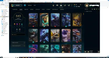 Conta De Lol Com 343 Skins-League Of Legends