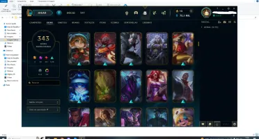 Conta De Lol Com 343 Skins-League Of Legends