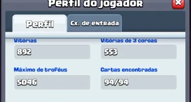Conta de clash Royale level 11 quase 12 cartas level 12