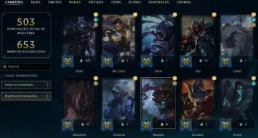 Venda de conta league of legends.para vender logo