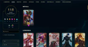 Diamante 4 com 150 Champs e 118 Skins ( ADC / MID )