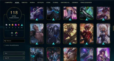 Diamante 4 com 150 Champs e 118 Skins ( ADC / MID )