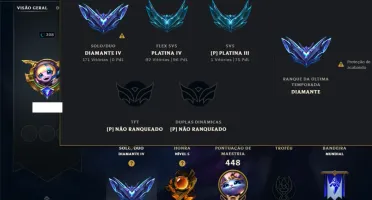 Diamante 4 com 150 Champs e 118 Skins ( ADC / MID )